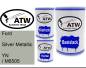 Preview: Ford, Silver Metallic, YN / M6505: 500ml Lackdose + 500ml Klarlack + 250ml Härter - Set, von ATW Autoteile West.